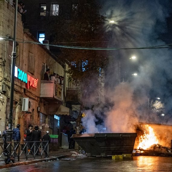 דריסה הפגנת חרדים