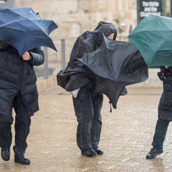 סערה מזג אוויר מטריה גשם חורף